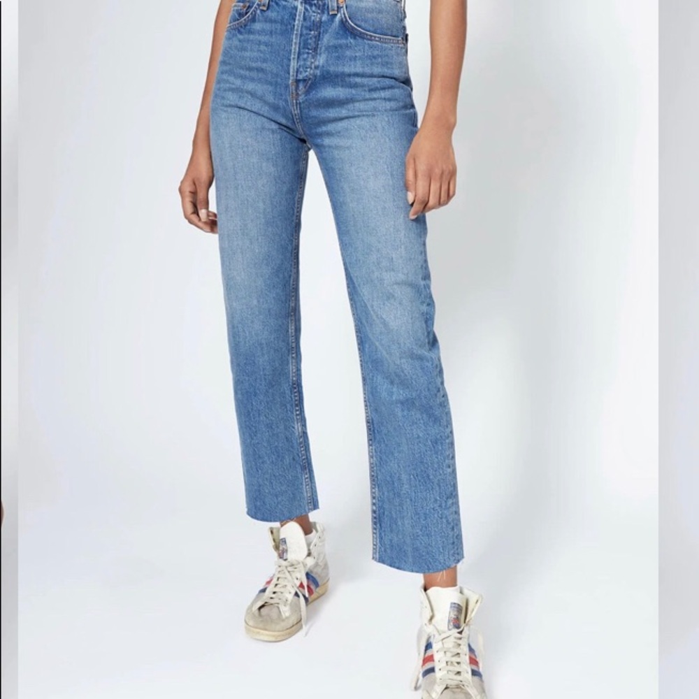 RE/DONE Stove Pipe Jeans in Medium Vain